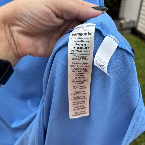 Patagonia Blue Capilene Cool Daily Tank Top Size M - Picture 5 of 8